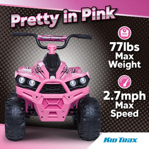 12V Pink Toddler Electric 4-Wheeler ATV with Forward and Reverse Functions Trend Times 5