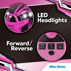 12V Pink Toddler Electric 4-Wheeler ATV with Forward and Reverse Functions Trend Times 6