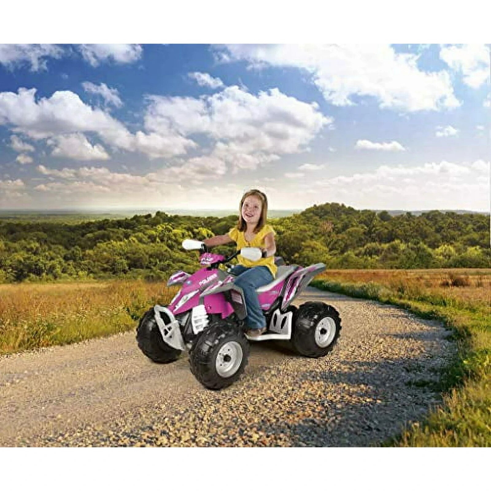 12V Battery-Powered Pink Ride-On ATV for Kids Ages 3 and Up Trend Times 5