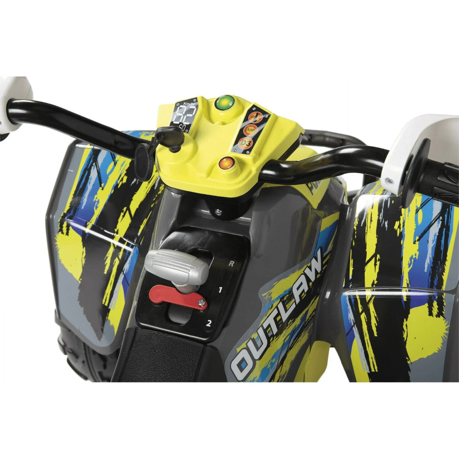 12V Battery-Powered Polaris Outlaw MXR 450 Ride-On ATV for Ages 3+ in Yellow Trend Times 6
