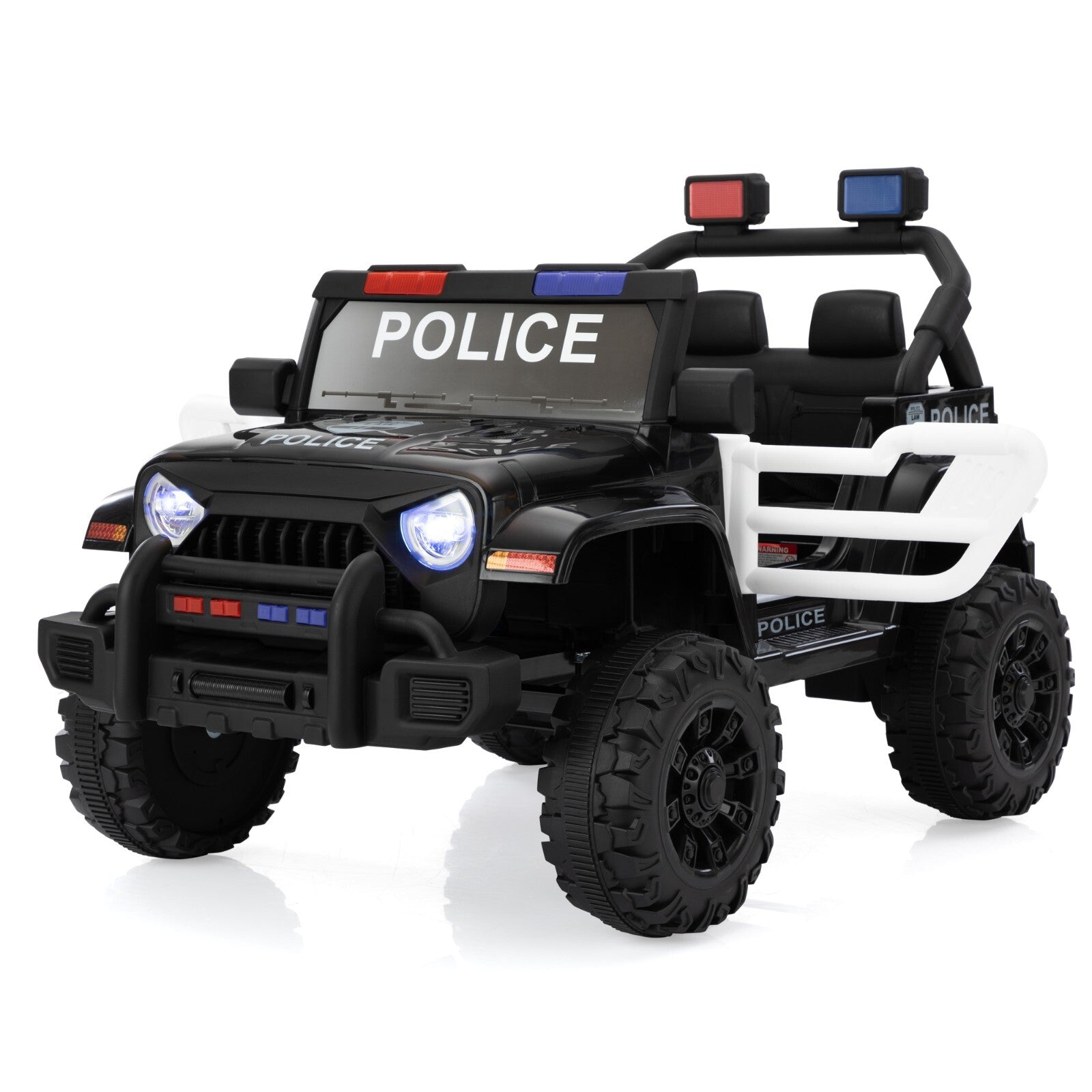12V Battery-Powered Police Jeep Ride-On Car with 2.4G Remote Control Trend Times 2