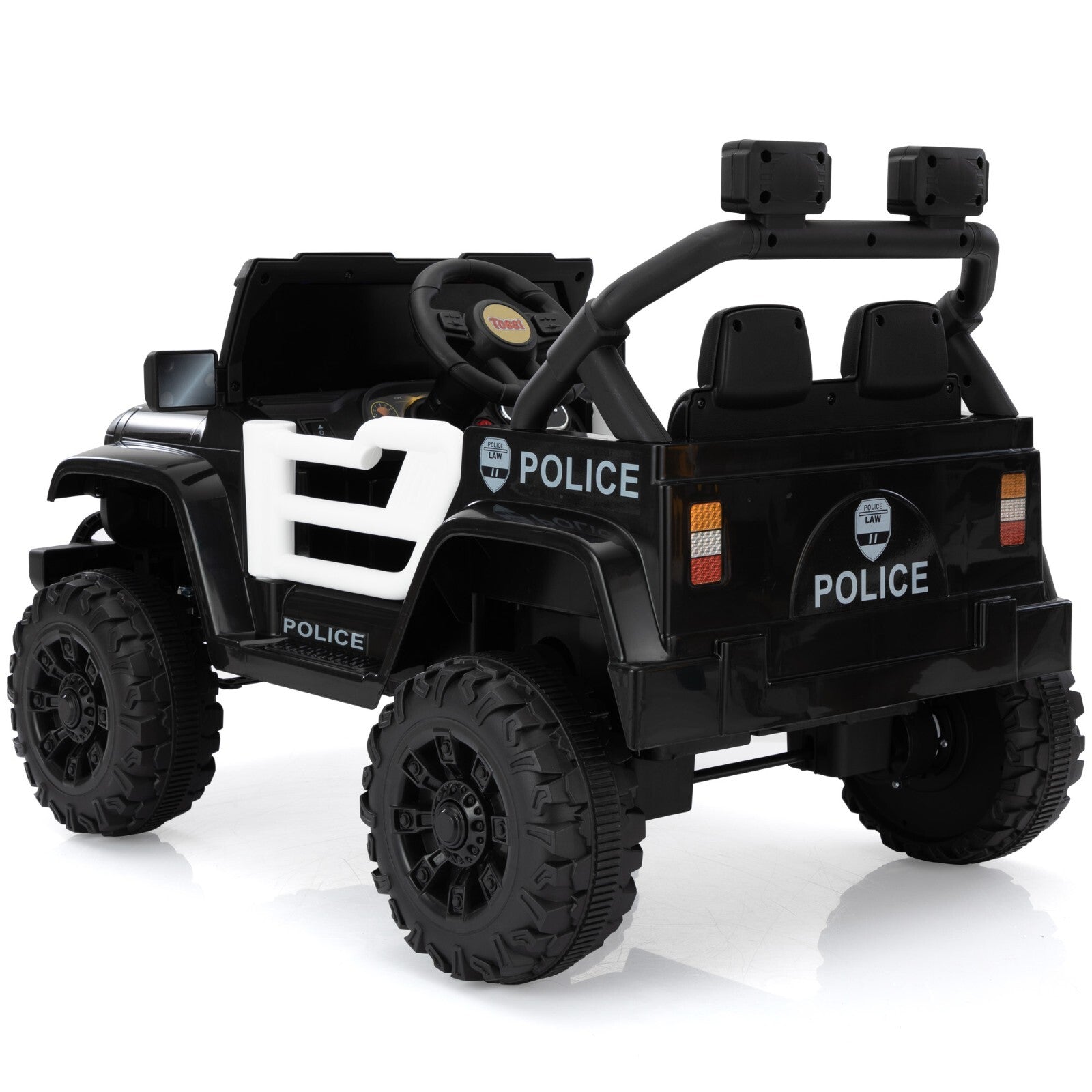 12V Battery-Powered Police Jeep Ride-On Car with 2.4G Remote Control Trend Times 3