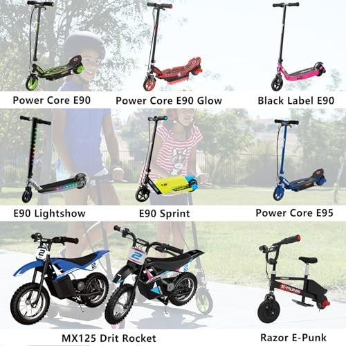 12V Power Charger for Razor Core E90 E95 Electric Scooter MX125 Dirt Bike Trend Times 3