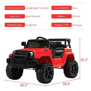 12V Electric Ride-On Truck for Kids with Power Wheels, LED Lights, and Openable Doors Trend Times 8