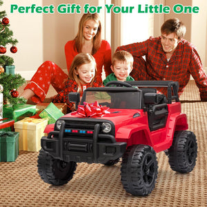 12V Electric Ride-On Truck for Kids with Power Wheels, LED Lights, and Openable Doors Trend Times 9