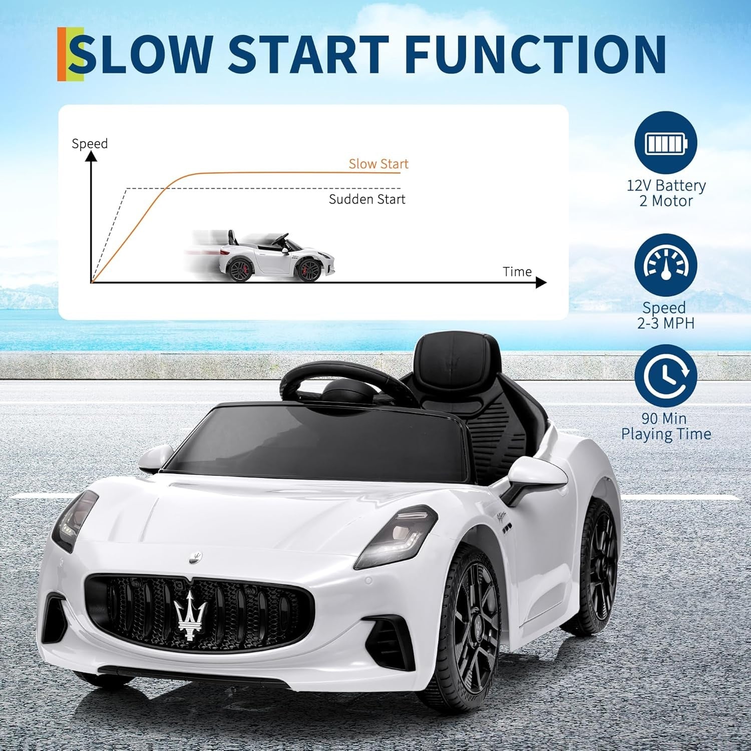 12V Motorized 4-Wheel Remote Control Car for Children Trend Times 2