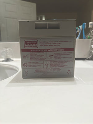 12V Power Wheels Battery with Charger Grey and Black Distressed Finish Trend Times 1