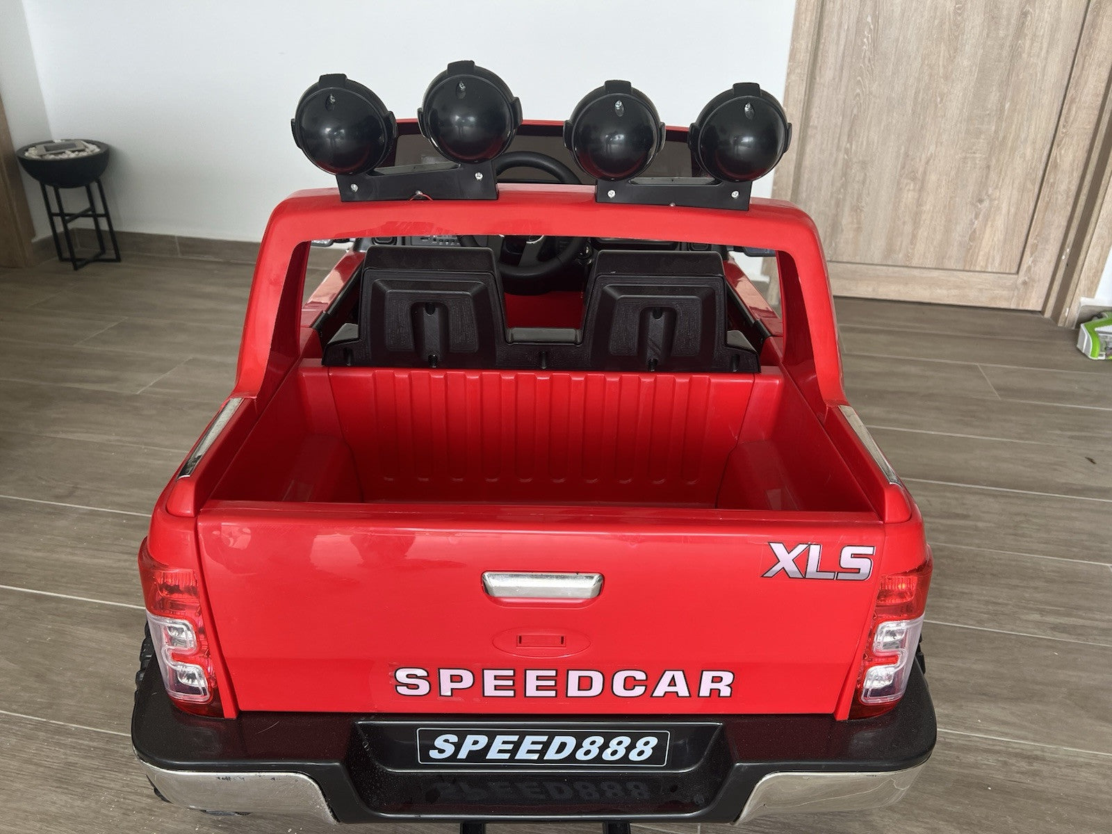 12V Electric Kids Ride-On Truck with Remote Control, Red Battery-Powered Toy Car Trend Times 2