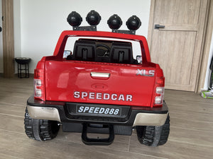 12V Electric Kids Ride-On Truck with Remote Control, Red Battery-Powered Toy Car Trend Times 3