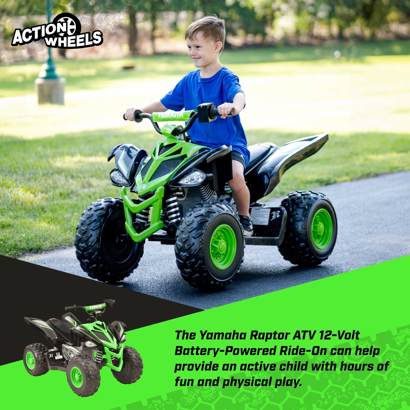 12V Raptor ATV Powered Ride-On Vehicle for Kids Ages 3 and Up, Speeds up to 5 MPH Trend Times 7