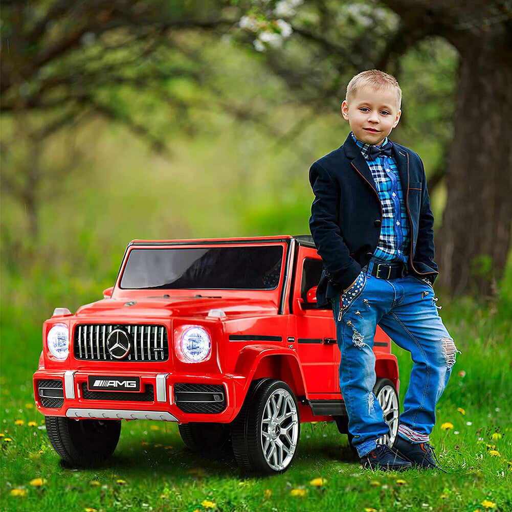 12V Electric RC Ride-On Car for Kids 1:4 Scale Red Mercedes AMG G63 Trend Times 15