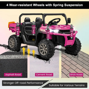 12V Rechargeable Battery 2-Seater Kids Ride-On Dump Truck with Dump Bed and Shovel Trend Times 6