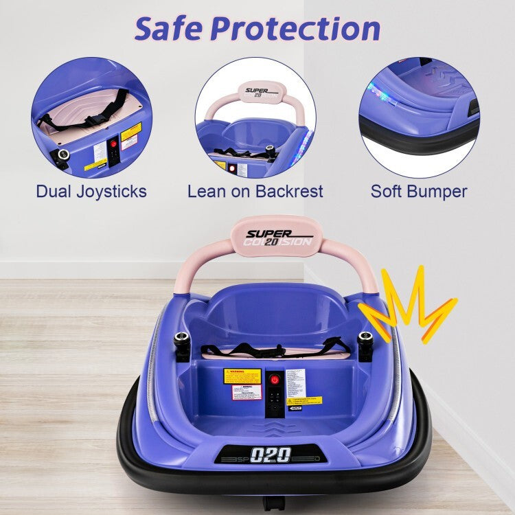12V Rechargeable Battery Ride-On Bumper Car Toy for Kids with Remote Control Trend Times 6