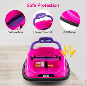 12V Rechargeable Battery Kids Ride-On Bumper Car Toy with Remote Control Trend Times 6