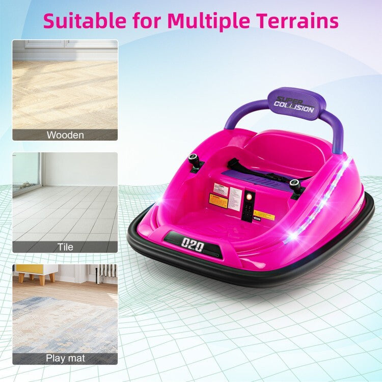 12V Rechargeable Battery Kids Ride-On Bumper Car Toy with Remote Control Trend Times 7
