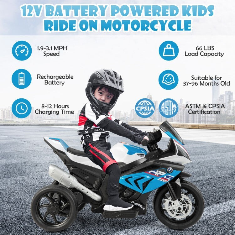 12V Rechargeable Battery Powered Kids Ride-On Motorcycle Toy with Foot Pedal Trend Times 5