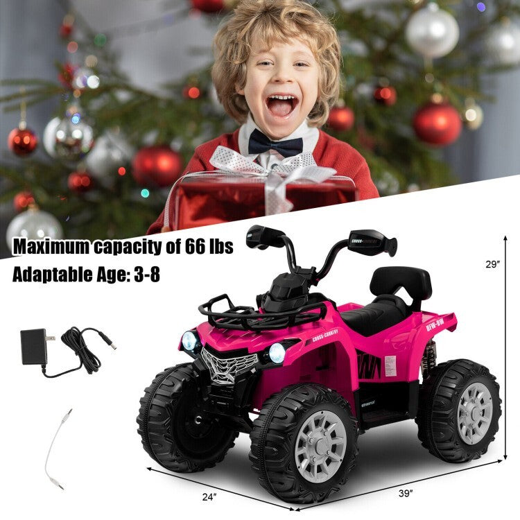 12V Rechargeable Battery Powered Kids Ride-On Toy Car with MP3 and Headlights Trend Times 2