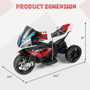12V Rechargeable Battery Ride-On Motorcycle Toy for Kids with Headlights and Music Trend Times 2