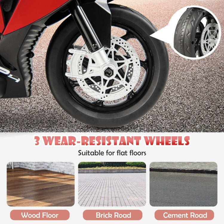 12V Rechargeable Battery Ride-On Motorcycle Toy for Kids with Headlights and Music Trend Times 8