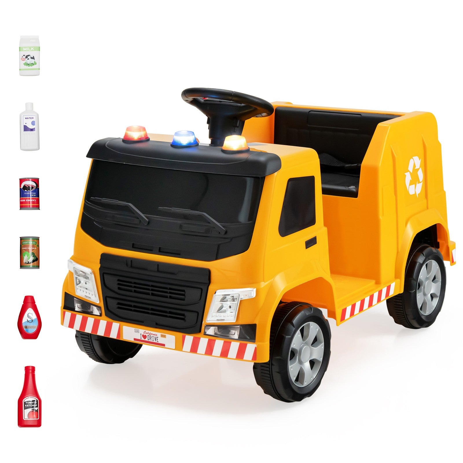 12V Electric Ride-On Recycling Garbage Truck Toy with Remote Control and Accessories Trend Times Variant 0