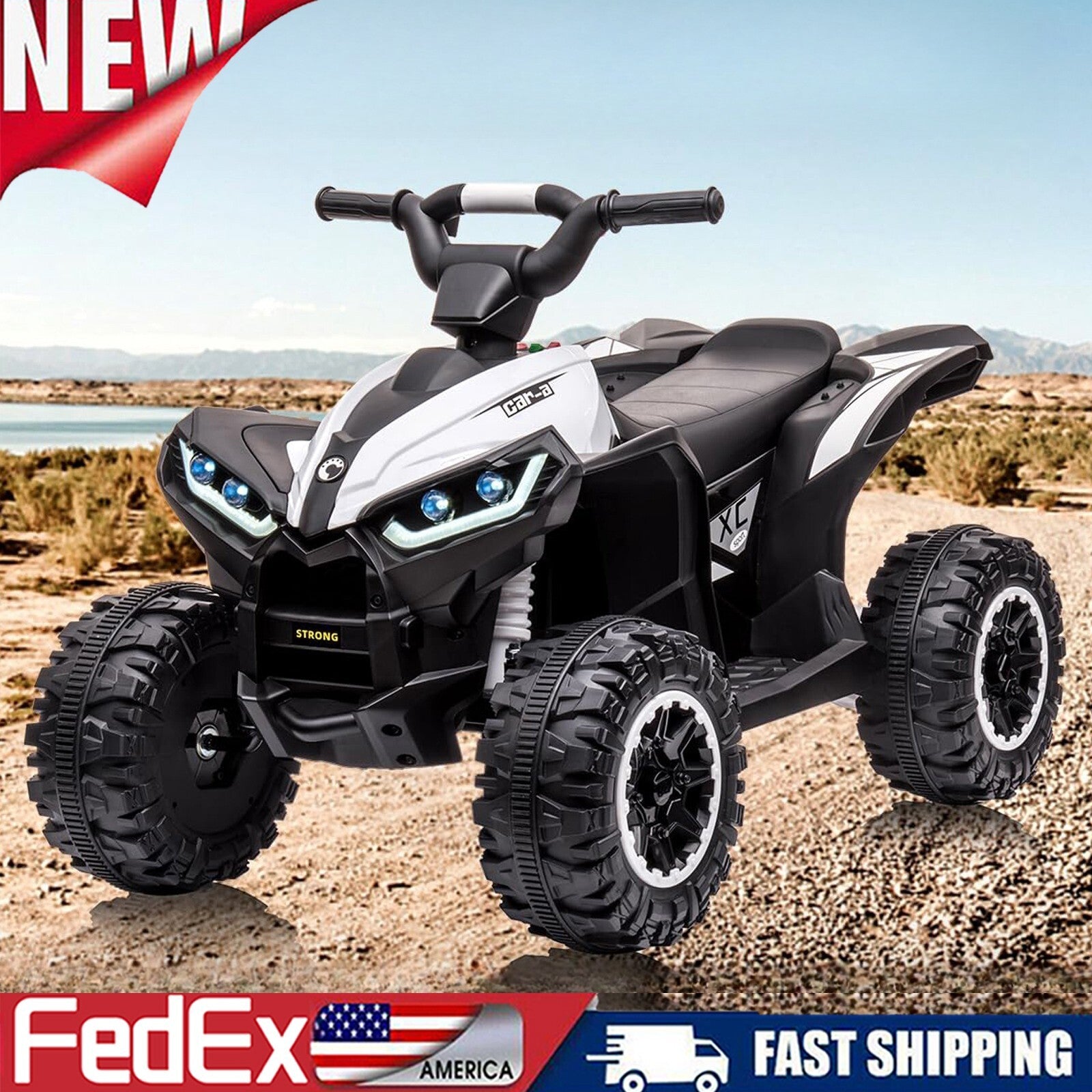 12V Electric Ride-On ATV Quad for Kids with Remote Control Off-Road Toy Car Trend Times 0