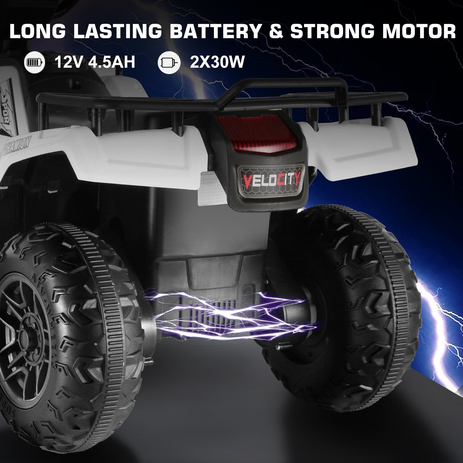 12V Electric Ride-On ATV for Kids Off-Road 4-Wheeler Quad with Remote Control Trend Times 5