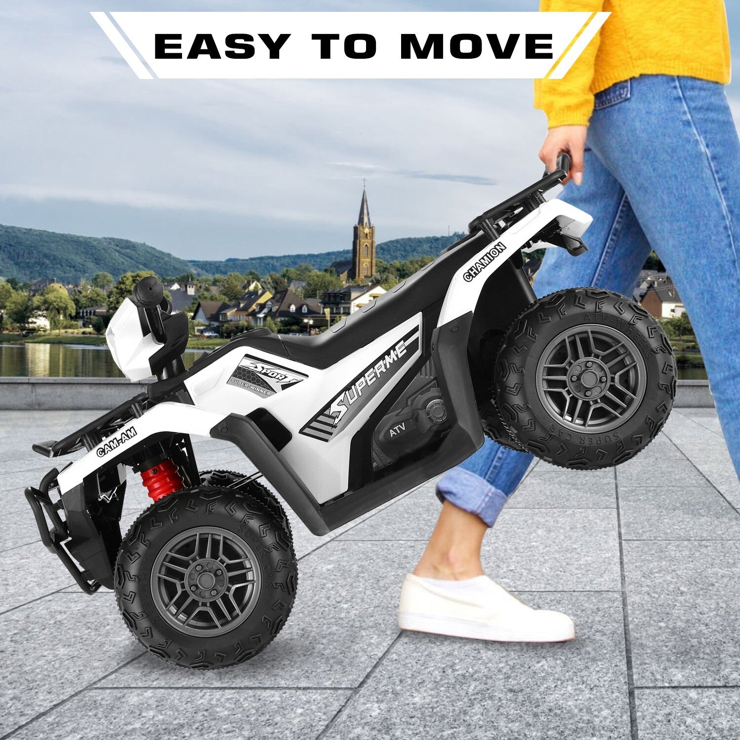 12V Electric Ride-On ATV for Kids Off-Road 4-Wheeler Quad with Remote Control Trend Times 6