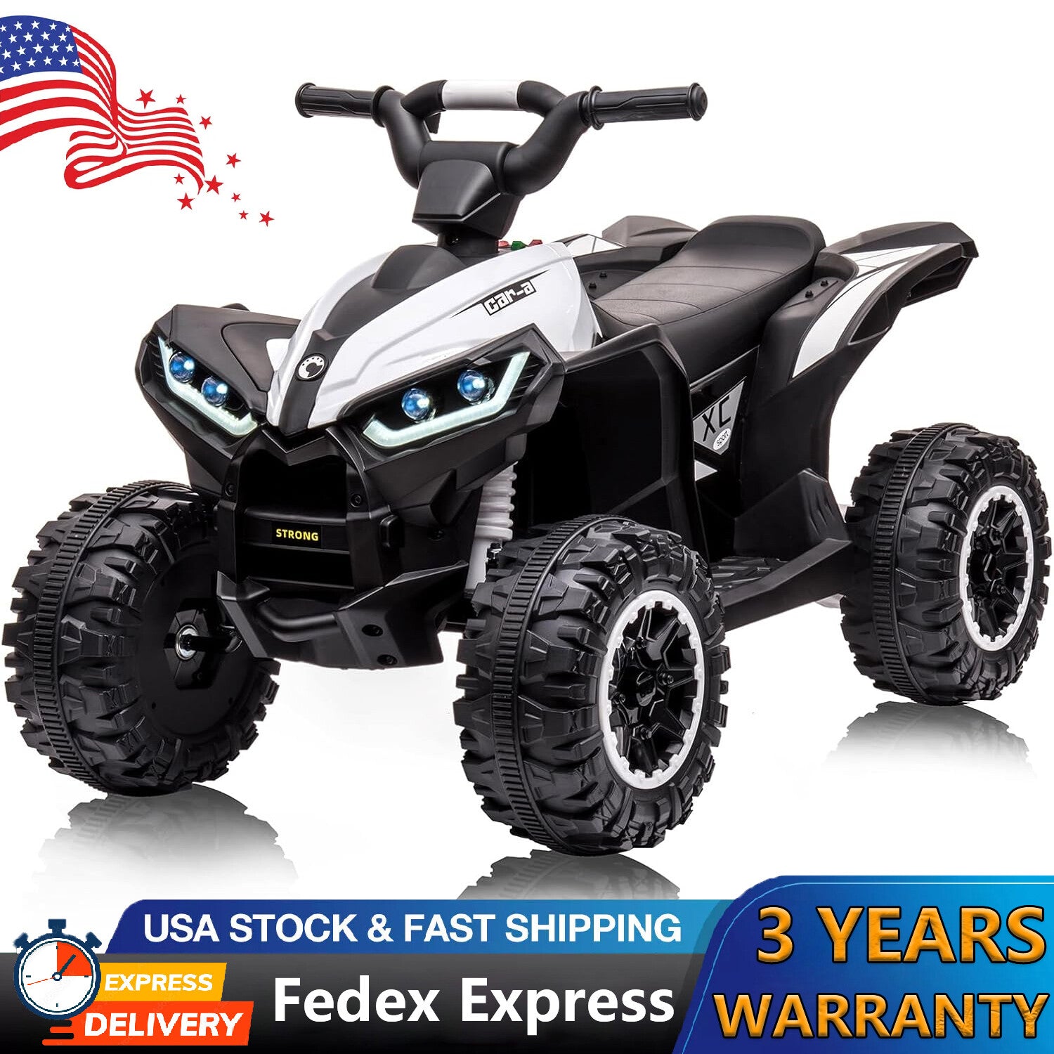 12V Battery-Powered Electric Ride-On Quad ATV for Kids with Remote Control Trend Times 6