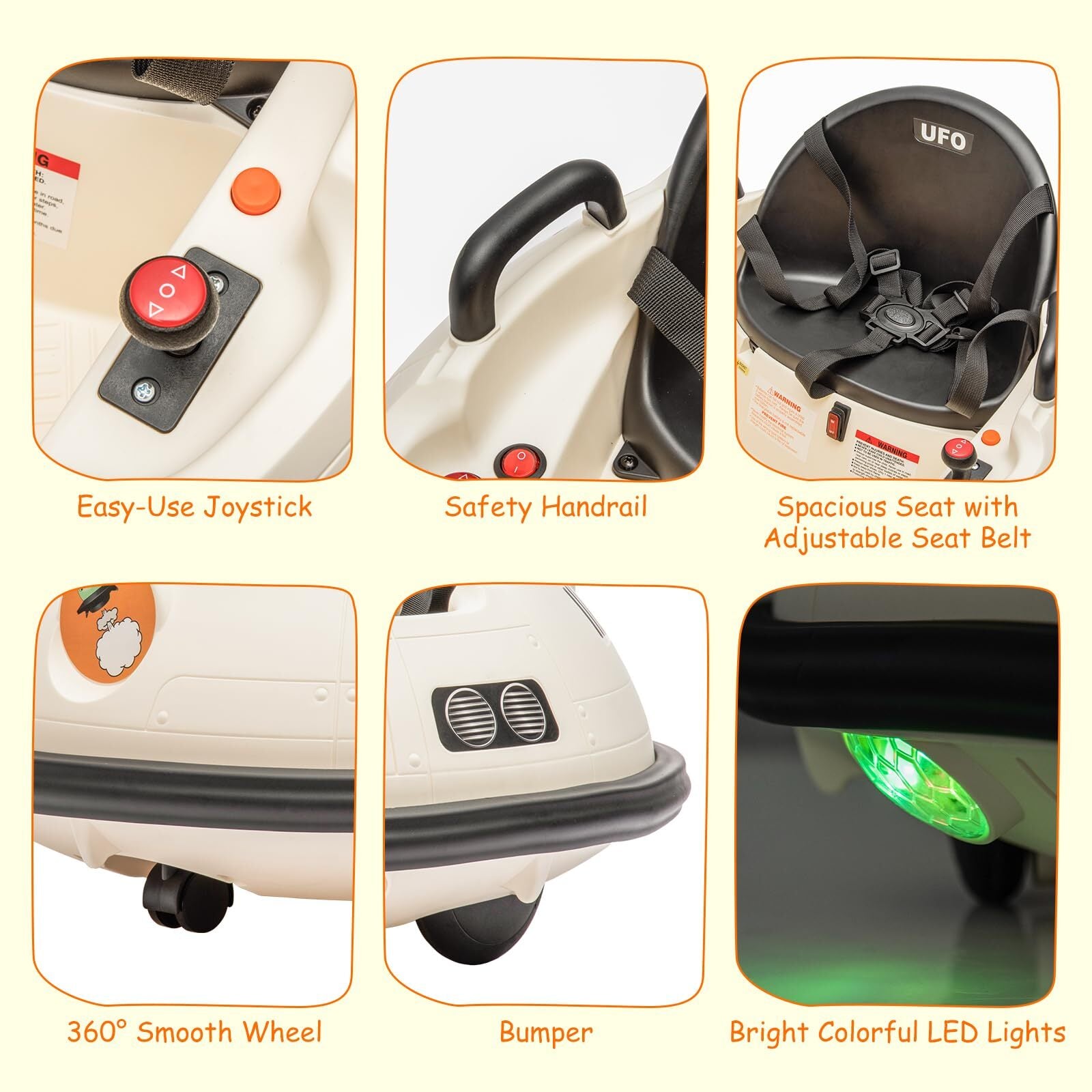 12V Electric Ride-On Bumper Car with 360° Spin and Remote Control for Toddlers Trend Times 13