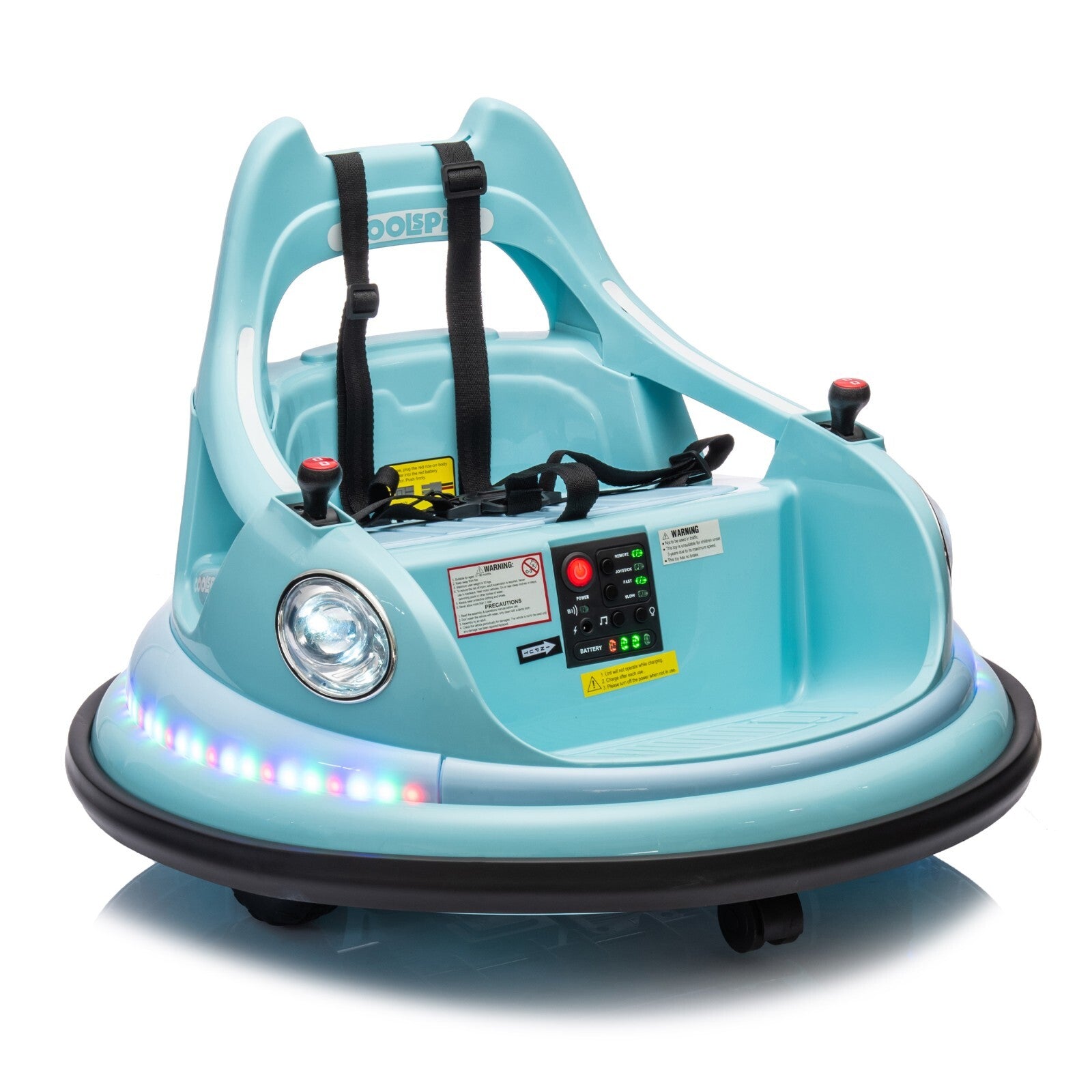 12V Ride-On Bumper Car for Kids Electric Car with Remote Control Blue Trend Times 14