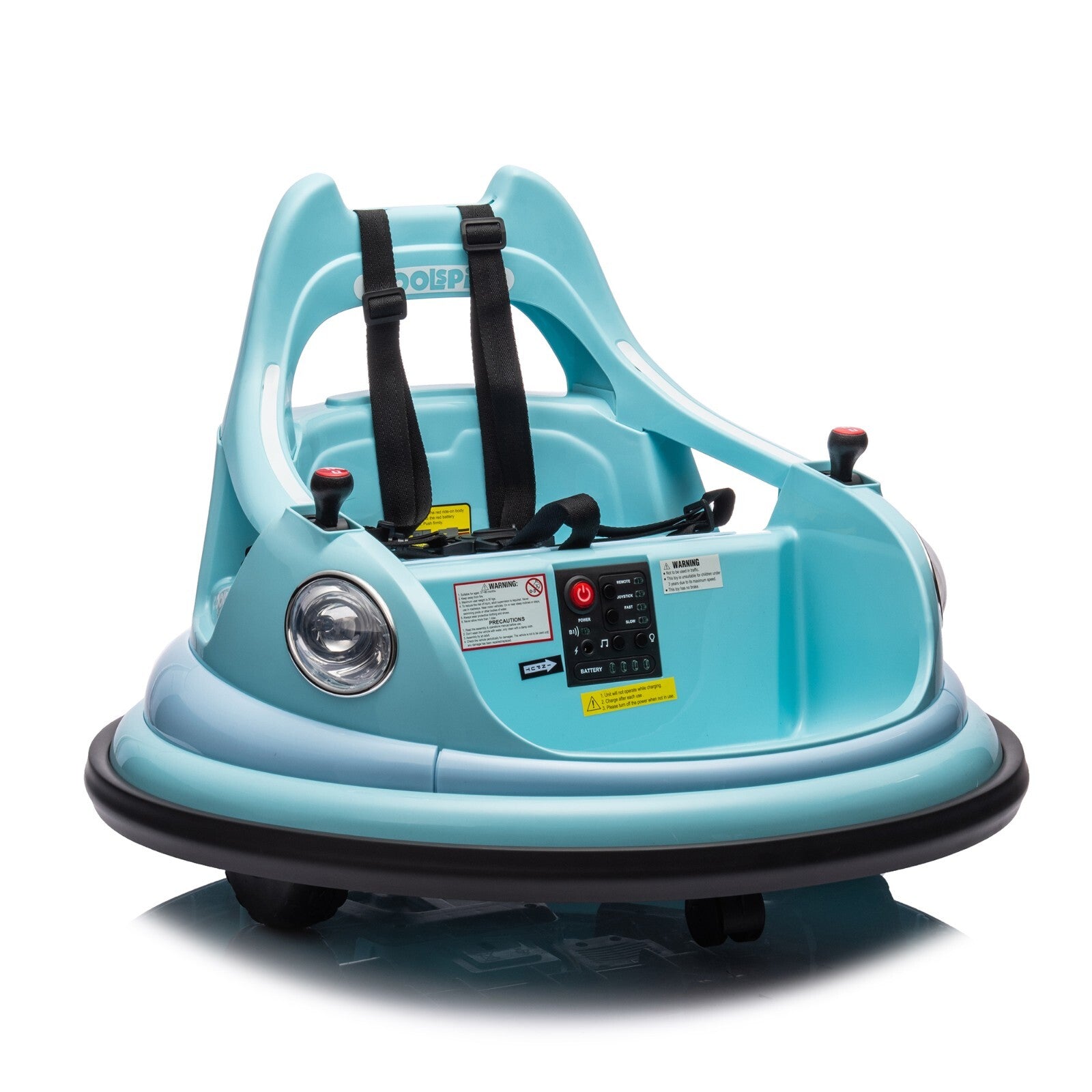 12V Ride-On Bumper Car for Kids Electric Car with Remote Control Blue Trend Times 3