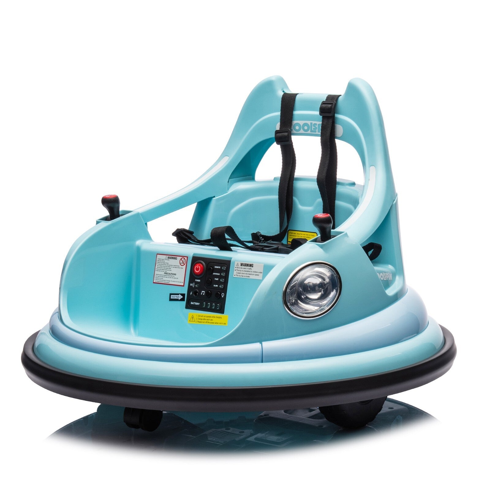 12V Ride-On Bumper Car for Kids Electric Car with Remote Control Blue Trend Times 5