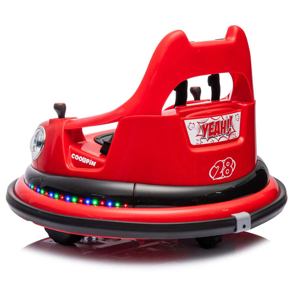12V Ride-On Bumper Car for Kids with 2WD, Remote Control and 360° Spin, Ages 1.5-5 Trend Times 23