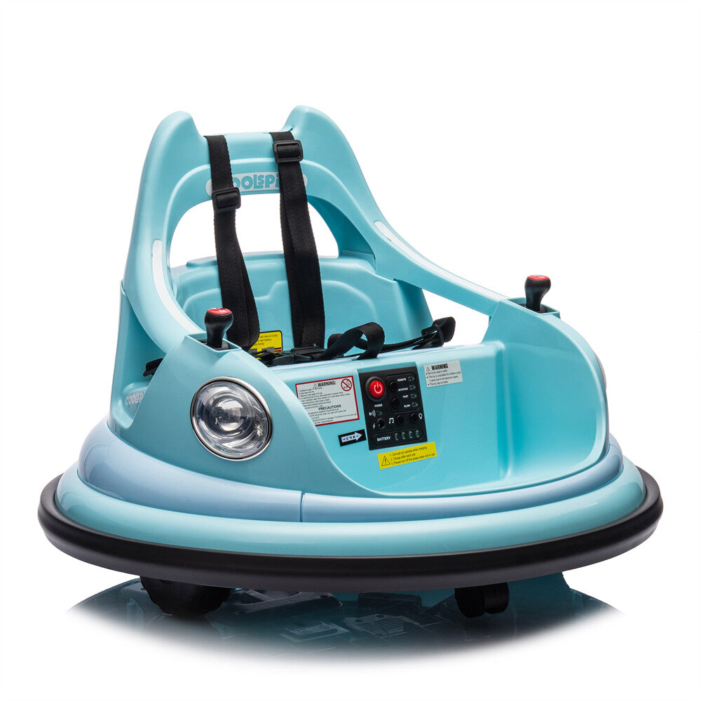 12V Ride-On Bumper Car for Kids Ages 1.5-5 with 2WD, Remote Control, and 360° Spin Trend Times 10