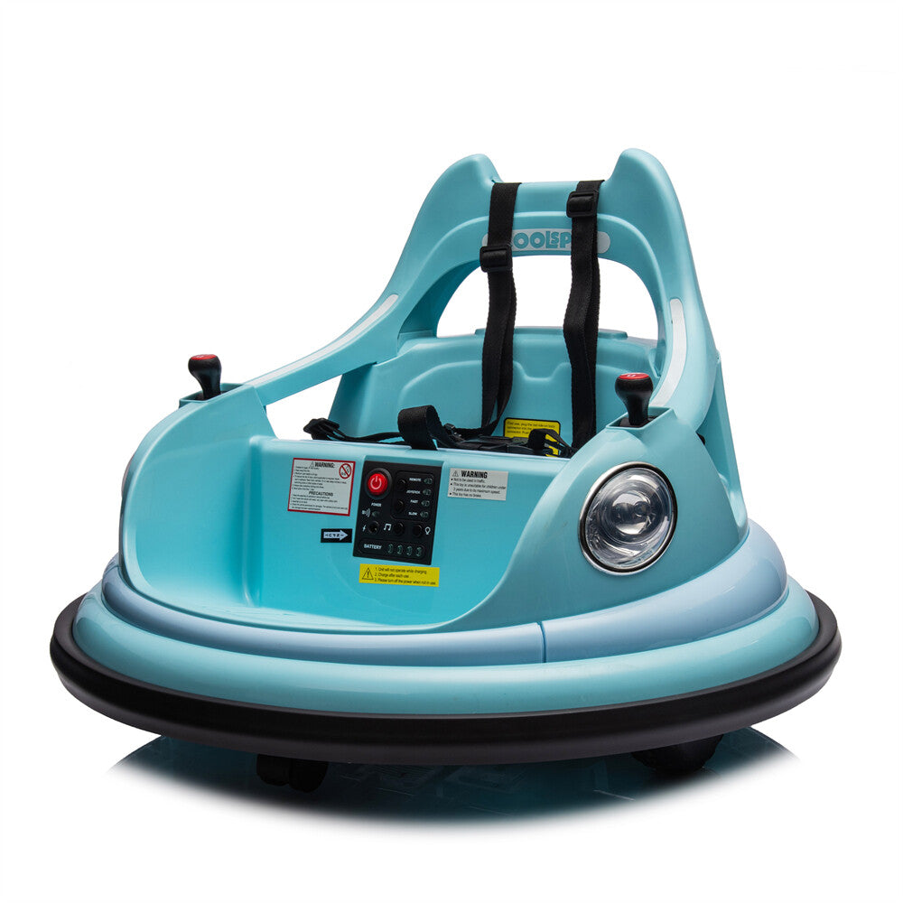 12V Ride-On Bumper Car for Kids Ages 1.5-5 with 2WD, Remote Control, and 360° Spin Trend Times 13