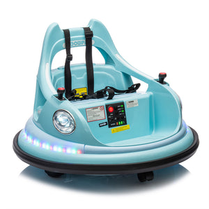 12V Ride-On Bumper Car for Kids Ages 1.5-5 with 2WD, Remote Control, and 360° Spin Trend Times 22