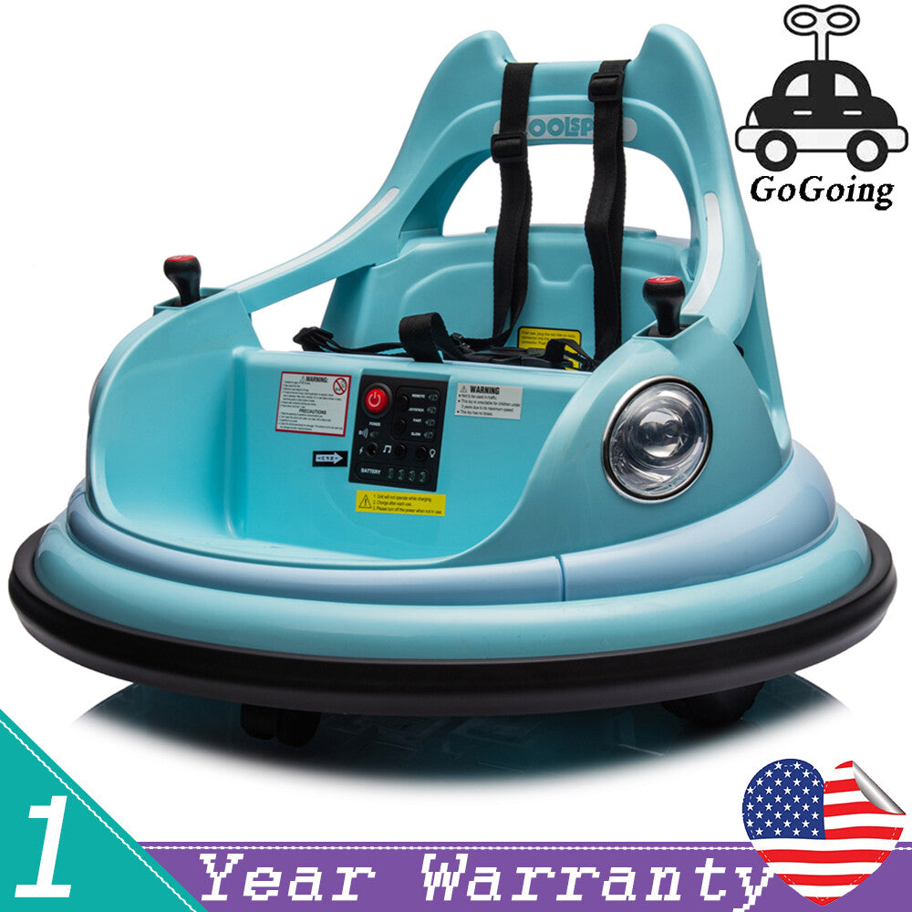 12V Ride-On Bumper Car for Kids Ages 1.5-5 with 2WD, Remote Control, and 360° Spin Trend Times Variant 0