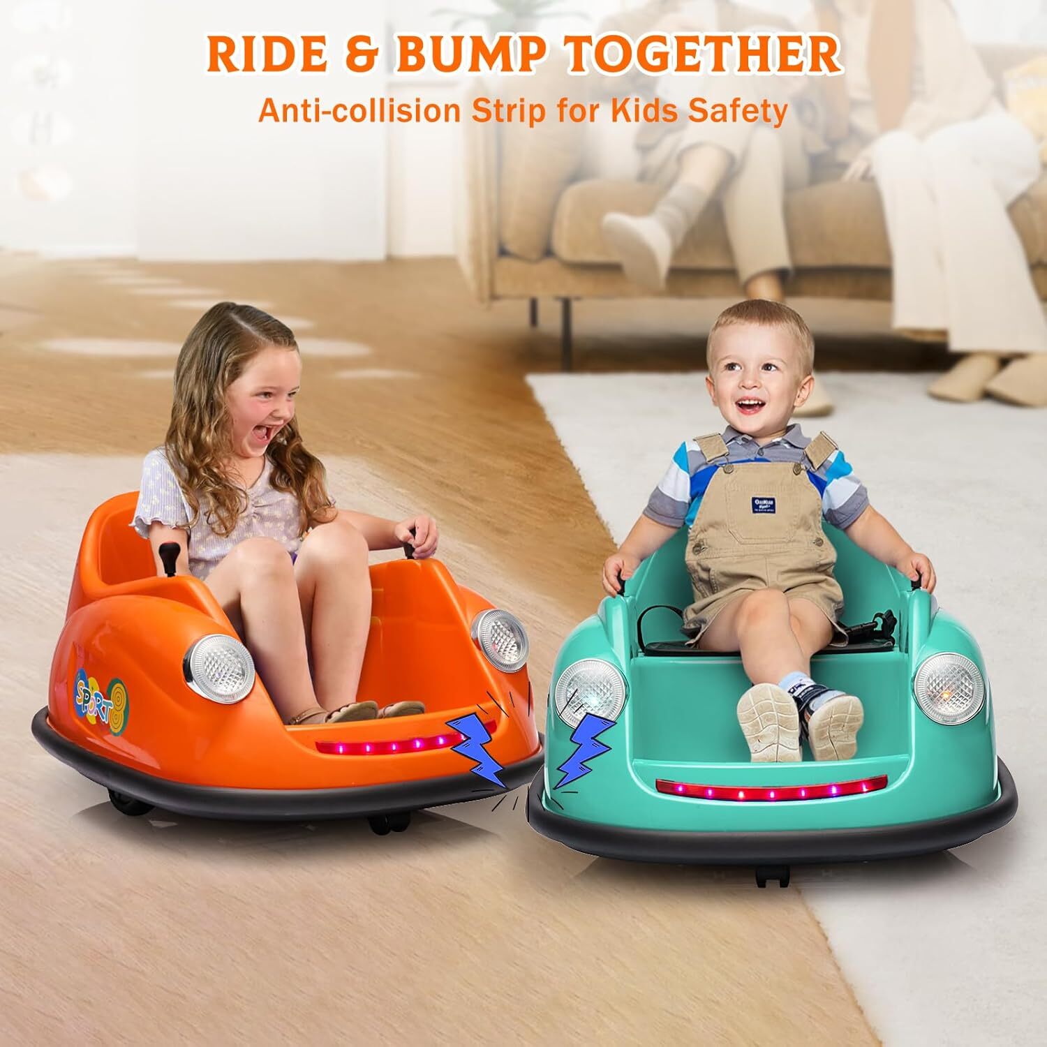 12V Ride-On Bumper Car with Remote Control, 2-Speed Electric Toy Featuring 360-Degree Spin Trend Times 2