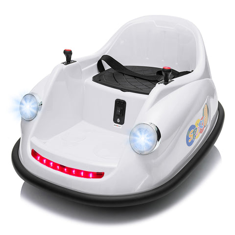 12V Ride-On Bumper Car with Remote Control, 2-Speed Electric Toy Featuring 360-Degree Spin