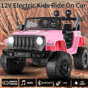 12V Electric Ride-On Car for Kids with Remote Control, Music and LED Lights Trend Times 5