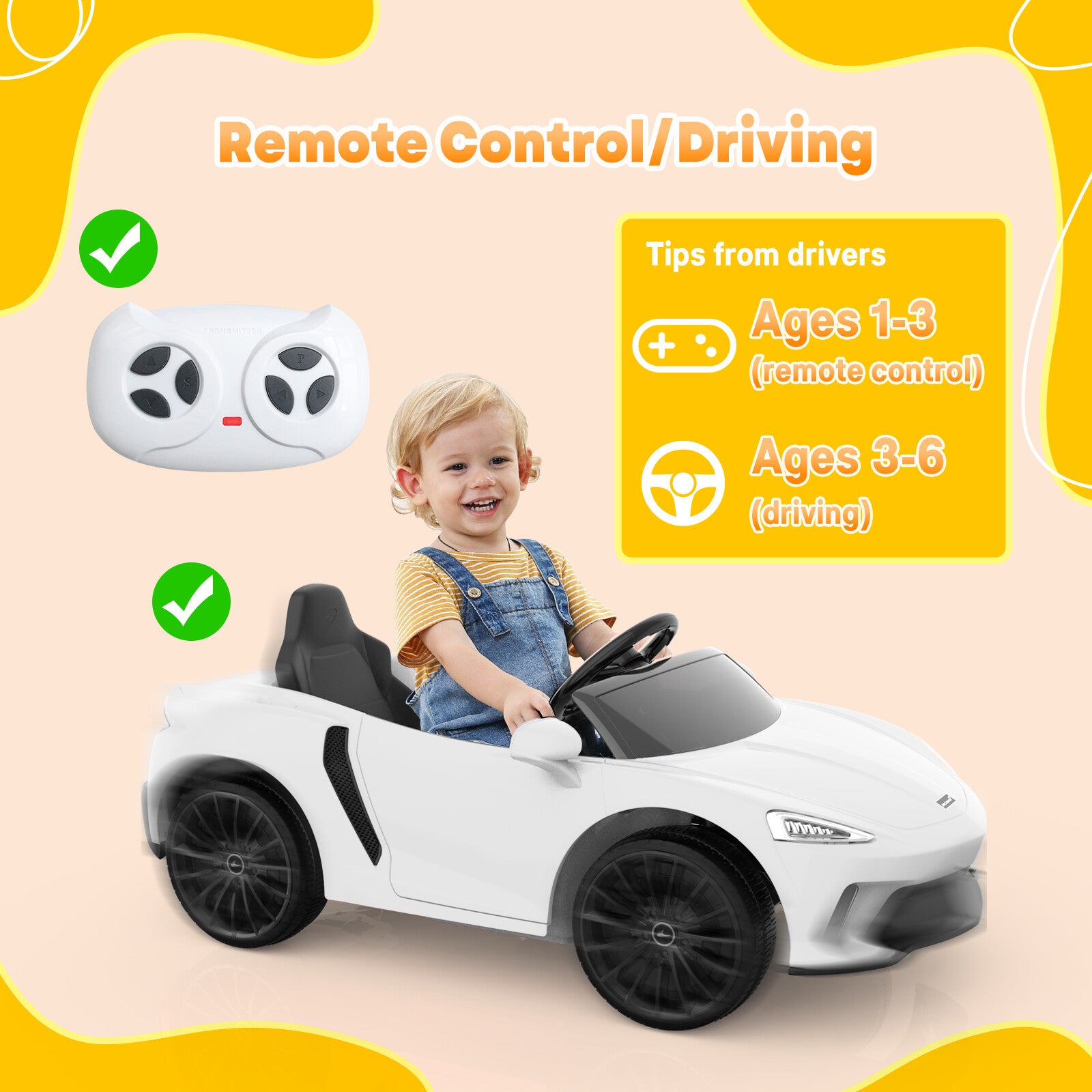 12V Battery-Powered Kids Ride-On Sports Car with Parent Remote Control Trend Times 20