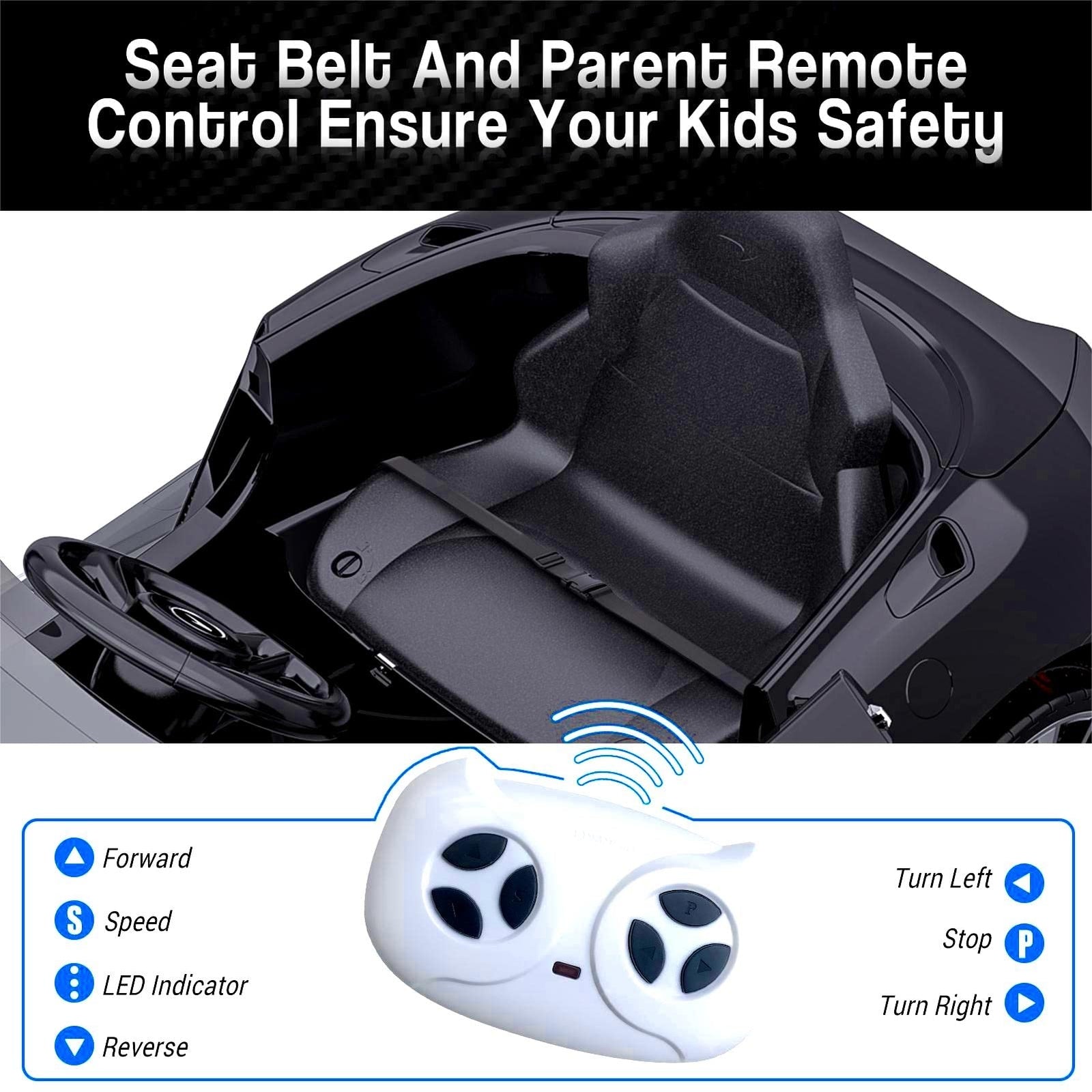12V Battery-Powered Kids Ride-On Sports Car with Parent Remote Control Trend Times 9