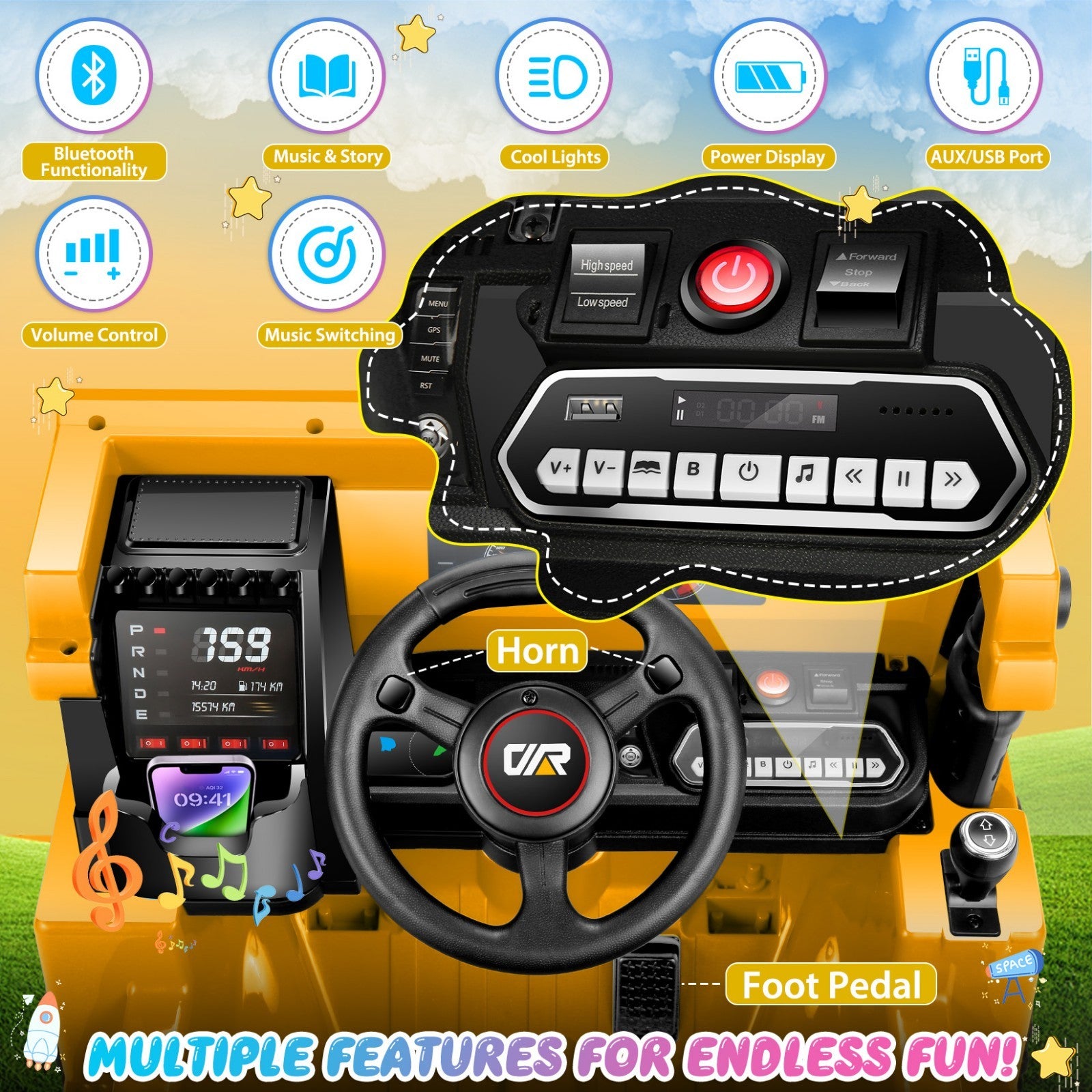 12V Electric Ride-On Dump Truck for Kids with Remote Control and Functional Dump Bed Trend Times 5