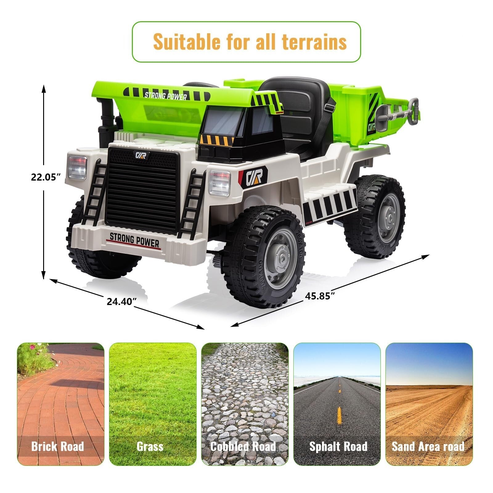12V Electric Ride-On Dump Truck with Functional Dump Bed for Kids Trend Times 14