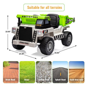 12V Electric Ride-On Dump Truck with Functional Dump Bed for Kids Trend Times 14