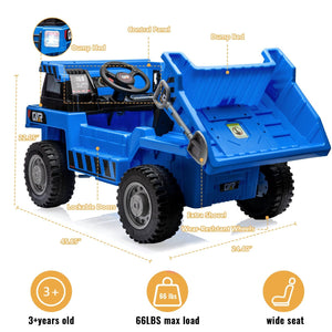12V Electric Ride-On Dump Truck with Functional Dump Bed for Kids Trend Times 18