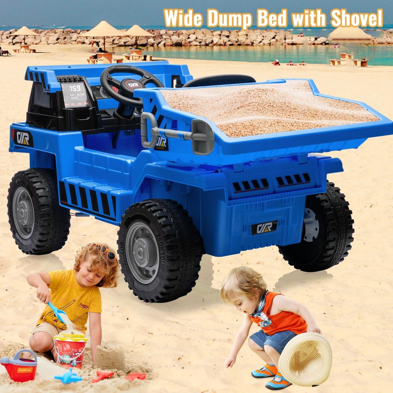 12V Electric Ride-On Dump Truck with Functional Dump Bed for Kids Trend Times 20