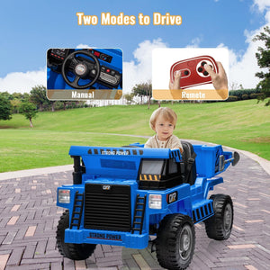 12V Electric Ride-On Dump Truck with Functional Dump Bed for Kids Trend Times 5