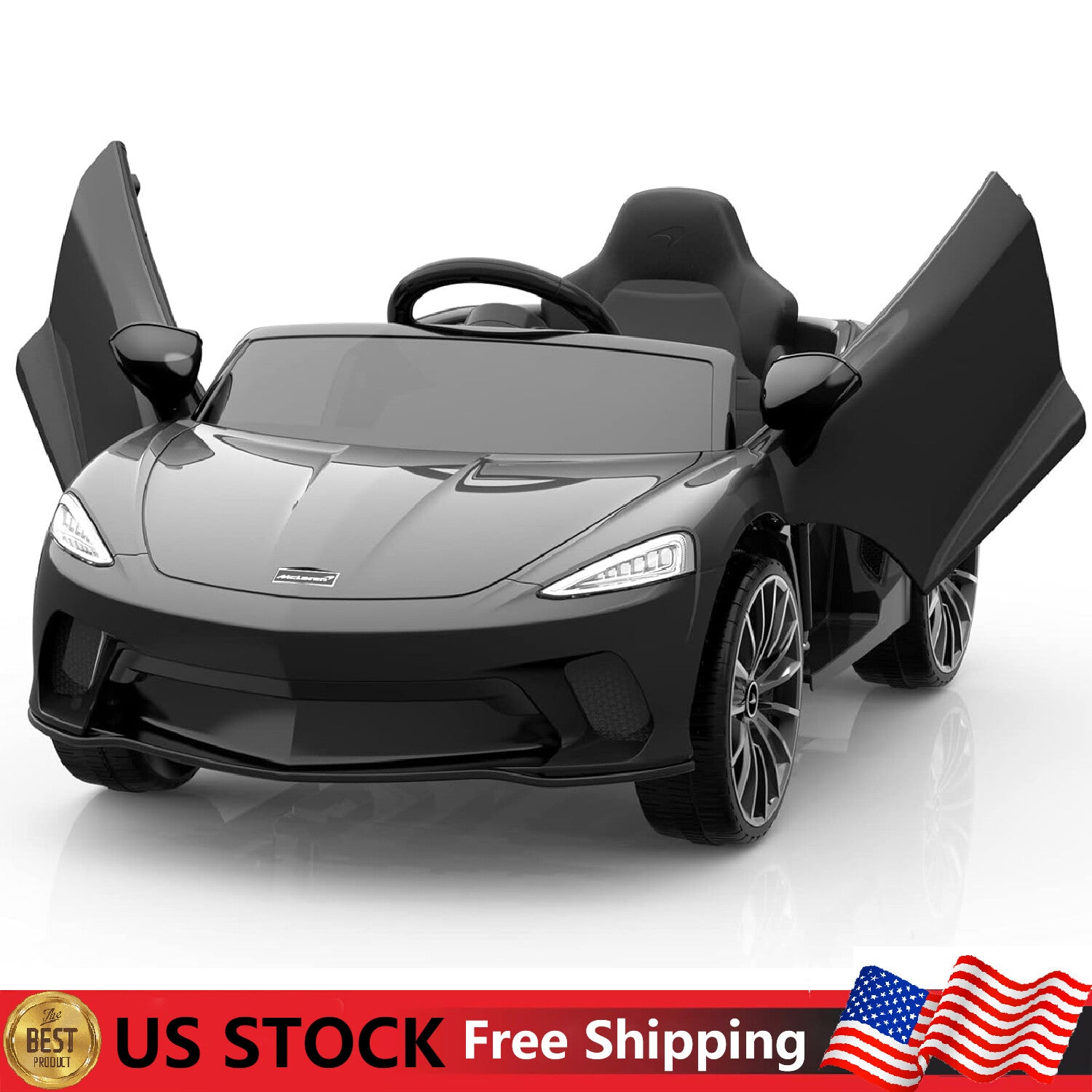 12V Battery-Powered Electric Ride-On Car for Kids with LED Lights and Remote Control Trend Times 0