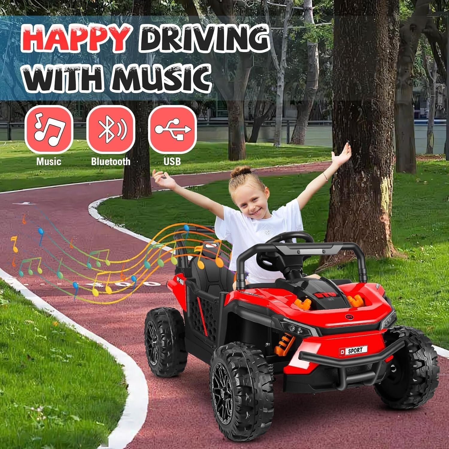 12V Electric Ride-On Off-Road UTV Car for Kids with Remote Control Toy Trend Times 8